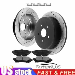 Front For Toyota Celica GTS TC Drilled Disc Rotors + Ceramic Brake Pads Kits