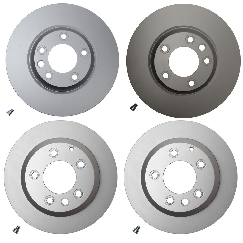 Hella Front 350mm Rear 330mm Rotors Disc Brake Rotor Kit For Q7 Cayenne