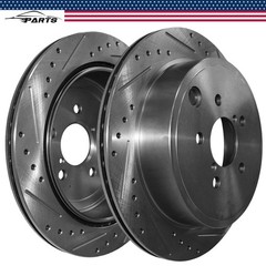 259mm Rear Drilled & Slotted Disc Brake Rotors for Mini Cooper 2014-2019 1.5L