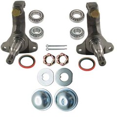 1964-1967 Chevelle Disc Brake Kit Red Calipers & Complete Brake Line Kit
