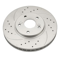 2x Front Drilled Slotted Disc Brake Rotors For 2008-2009 Honda Accord 2.4L L4
