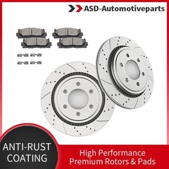 336mm Rear Drilled Brakes Rotors Brakes Pads Kits Fit for 2015-2017 Ford F-150