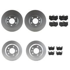 SHW Perf OEM Front Rear Brake Kit Disc Rotors Brembo Pads for Cayenne 18″ Wheels