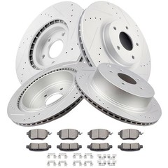 Brake Rotors And Brake Pads Front Rear For Nissan Murano 2009 – 2010 3.5L V6