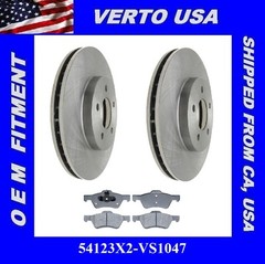 Set Of 2 Brake Rotors & Semi Metallic Pads – Front Verto USA 54123X2-VS1047