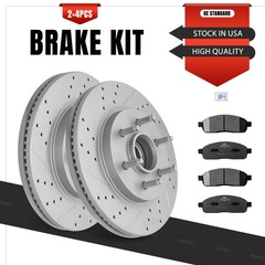 Front Rotors Ceramic Pads for 2004-2008 Lincoln Mark LT Ford F-150 RWD