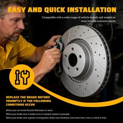 SOLID Rear 12.60 inch (320mm) Disc Brake Rotors for 2020-2024 2025 Ford Explorer