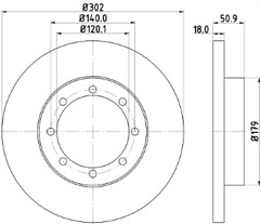 Rear Brake Discs Set L/R Fits NISSAN RENAULT VAUXHALL Mintex MDC2294C