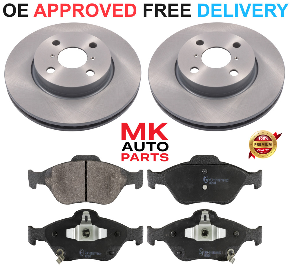 FOR TOYOTA YARIS 1.0 1.3 1.4 D4D FRONT BRAKE DISCS AND PADS SET 2006-2018 258MM