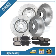 Front And Rear Brake Ceramic Pads And Rotors Kit Fits 2006 2007-2018 Toyota RAV4