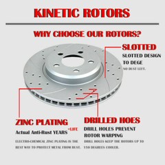 Front Rear Drilled Rotors Brake Pads Fit 2014-2016 Hyundai Elantra Veloster Kits