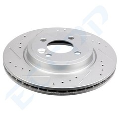 Front Drilled And Slotted Brake Rotors For 2002-2006 Mini Cooper 1.6L L4 2WD
