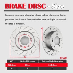 Front Rear Drilled Rotors Brake Pads Fit 2014-2016 Hyundai Elantra Veloster Kits