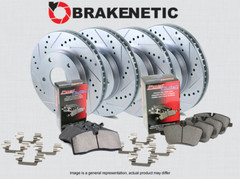 F&R BRAKENETIC Drill Slot Brake Rotors + Quiet Pads 330mm/SOLID BSK82833