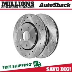 Front Drilled Brake Rotors Pair 2 for Dodge Grand Caravan Journey Ram C/V 3.6L