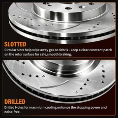 Front Rear Brake Rotors Pads for Dodge Avenger Caliber Jeep Compass Patriot