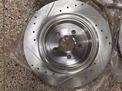 2008-09 Pontiac G8 Brembo ZZP Rear Conversion Cross Drilled Slotted Rotors