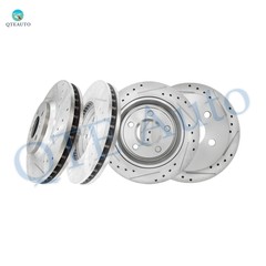 Set 4 Front-Rear Drilled Slotted Disc Brake Rotors To 2006-2008 Chevrolet Impala