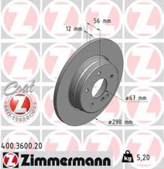 LORDCO – ZIMMERMAN 400360020 Disc Brake Rotor