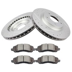Front brake pads and rotors Drilled Slotted For 2011-2014 Chrysler 200