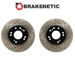 FRONT BRAKENETIC Premium Drill Brake Rotors 30mm Z32 300ZX Conversion 4/5LUG