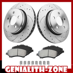 Front Disc Brake Rotors + Ceramic Brake Pads Kits for Jeep Liberty Dodge Nitro