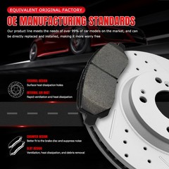 Front Rotors Ceramic Pads for 2004-2008 Lincoln Mark LT Ford F-150 RWD