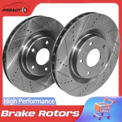 2Pcs 325mm Front Drilled Brake Rotor for Cadillac XLR 2005-2007 Chevy Corvette