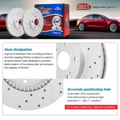 Front & Rear Rotors + Brake Pads for 2007 – 2015 2016 GMC Acadia Chevy Traverse