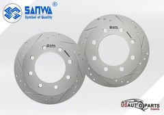 PAIR OF REAR RH/LH BRAKE ROTOR DS SOLID&GEOMET COATED 330 mm FOR GMC 2001-2020