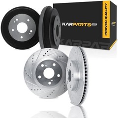 For GMC Jimmy 1992 93 94 95 96 1997 Brake Rotor Set | Silver Drilled And Slotted