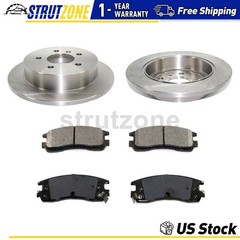 Rear Brake Pads Brake Rotors Fits Chevrolet Impala 3.9L 3.5L 5.3L_