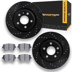 For Audi S4 2004-2009 Brake Rotor Set | Drilled And Slotted | With Brake Pads