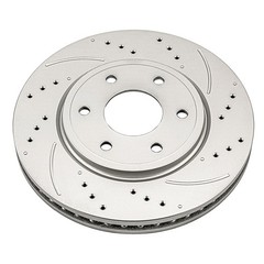 2x Front Drilled Slotted Vented Brake Rotors for 2009 Suzuki Equator 12142089
