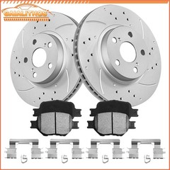 10.2in Front Brake Rotors Ceramic Pads Kits for 2000-2005 Toyota Celica 1.8L