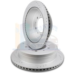 2X Rear Discs Brake Rotors For 2008 2009 2010-2016 Toyota Sequoia G3000 Casting