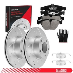 312mm Front Drilled Brake Rotors + Brake Pads for 2010 – 2013 BMW 328i xDrive X1