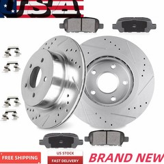 Rear Drilled Brake Rotors Ceramic Pads for Lexus Toyota Avalon Camry ES300h
