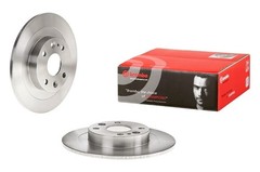 Brembo 08.6857.10 Prime OE Equivalent Solid Brake Rotors – Rear Pair
