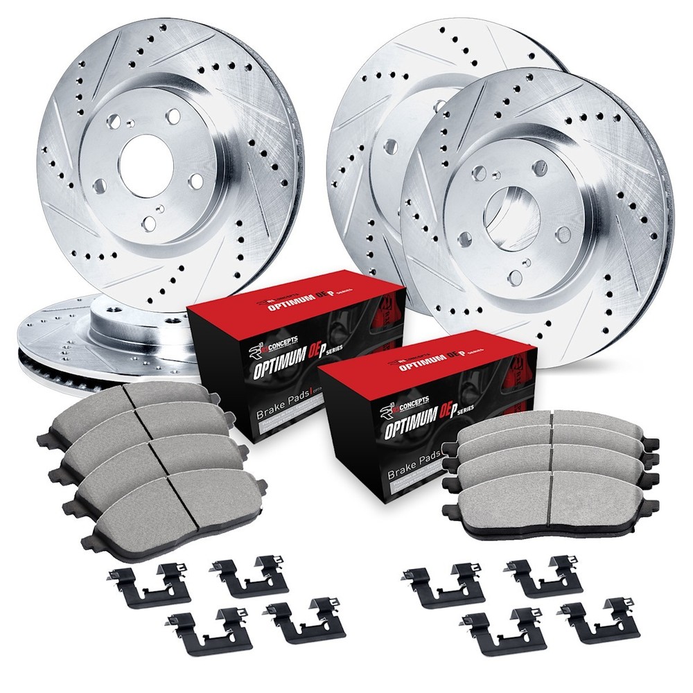 WGUH2-72050 R1 Concepts 4-Wheel Set Brake Disc and Pad Kits Front & Rear