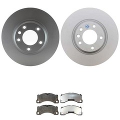 SHW Front Rotors Hella Low-Met Disc Brake Pad Kit For Cayenne GAS FI A 5502 CEYA