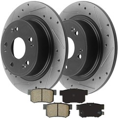 Front Rear Disc Brake Rotors Brake Pads For 2003 2004 2005-2007 Honda Accord C3N