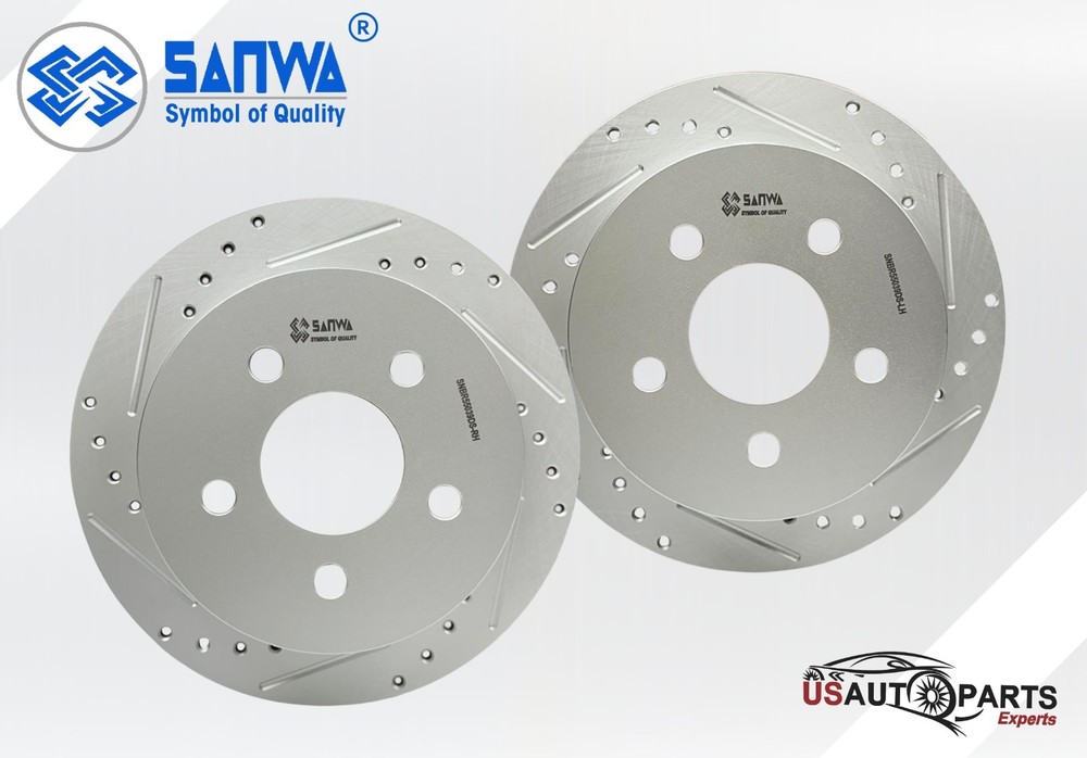 PAIR OF REAR RH/LH BRAKE ROTOR DS SOLID&GEOMET COATED 278 mm BUICK 97-05