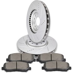 Front Slot Brake Rotors and Ceramic Pads For Dodge Dart 2013 – 2016 All Models