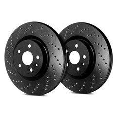 For Volkswagen Jetta 01-04 Cross Drilled 1-Piece Front Brake Rotors