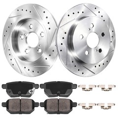 10.20in Rear Disc Rotors Brake Pads for Toyota Corolla Prius Matrix Pontiac Vibe