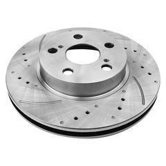 255mm Front Drilled Slotted Disc Rotors Ceramic Pads for 2004 -2009 Toyota Prius