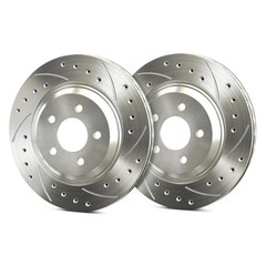 For Nissan Frontier 98-02 Drilled & Slotted 1-Piece Front Brake Rotors