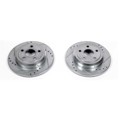 PowerStop Evolution Drilled Slotted Rotors Pair Rear For Jeep GrCherokee