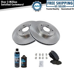 Front Ceramic Brake Pad & Rotor Kit w/Chemicals for 02-04 Honda CR-V CRV
